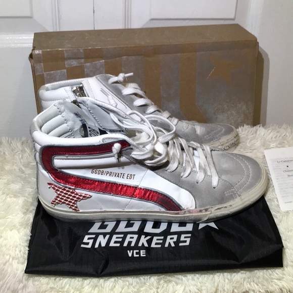 Golden Goose Shoes - GOLDEN GOOSE “SLIDE” SUEDE & LEATHER SNEAKERS